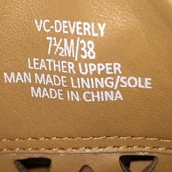 Vince Camuto Deverly Beige Cut Out Nubuck Leather Sandals - Picture 6 of 6